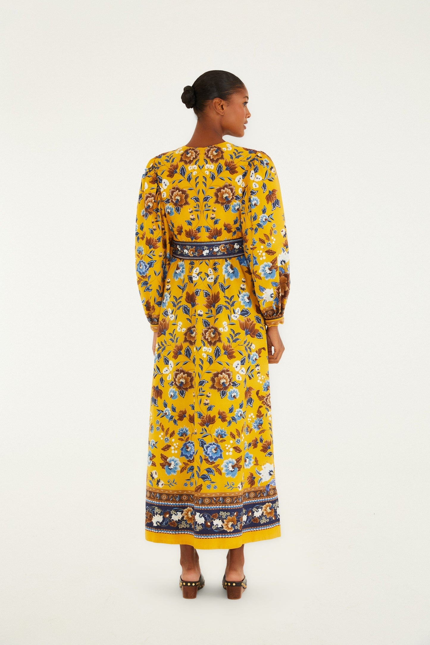 FARM Rio Yellow Flowering Garden Tree Organic Cotton Maxi Dress | FARM Rio