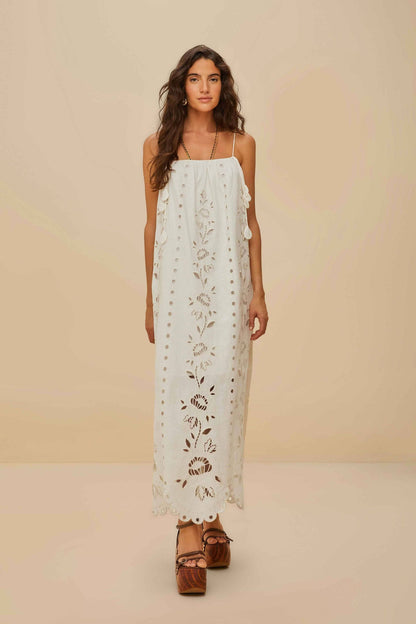 FARM Rio Off-White Richelieu LENZING™ ECOVERO™ Euroflax™ Maxi Dress