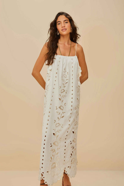 FARM Rio Off-White Richelieu LENZING™ ECOVERO™ Euroflax™ Maxi Dress