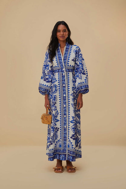 FARM Rio Off-White Flora Tapestry Lenzing™ Ecovero™ Euroflax™ Maxi Dress