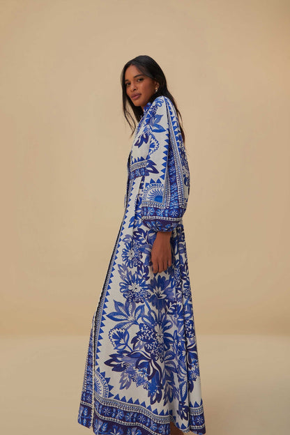 FARM Rio Off-White Flora Tapestry Lenzing™ Ecovero™ Euroflax™ Maxi Dress