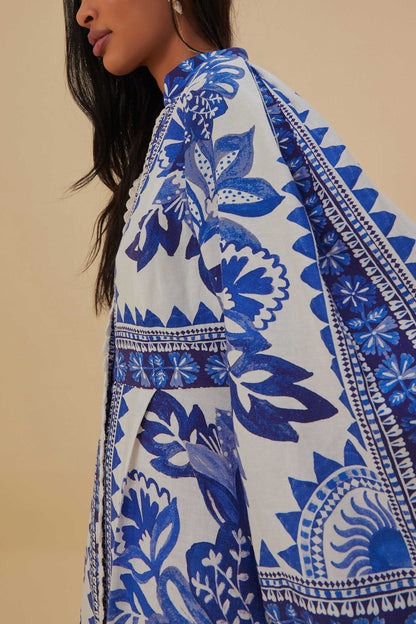 FARM Rio Off-White Flora Tapestry Lenzing™ Ecovero™ Euroflax™ Maxi Dress