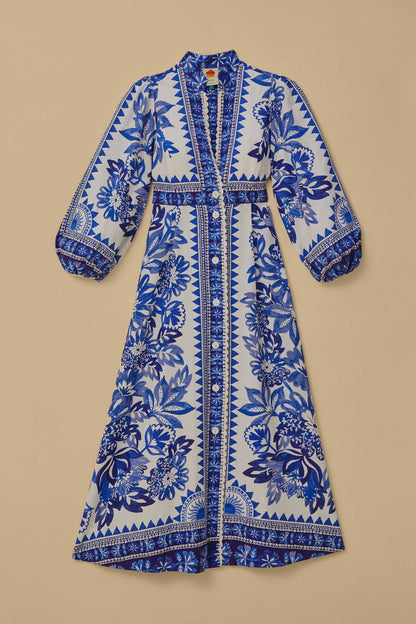 FARM Rio Off-White Flora Tapestry Lenzing™ Ecovero™ Euroflax™ Maxi Dress