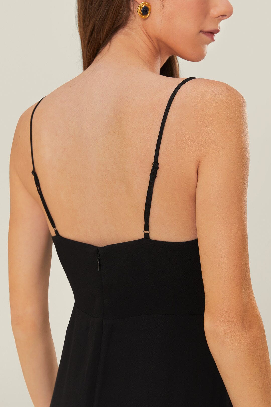 FARM Rio Black Flowered Bust Midi Dress
