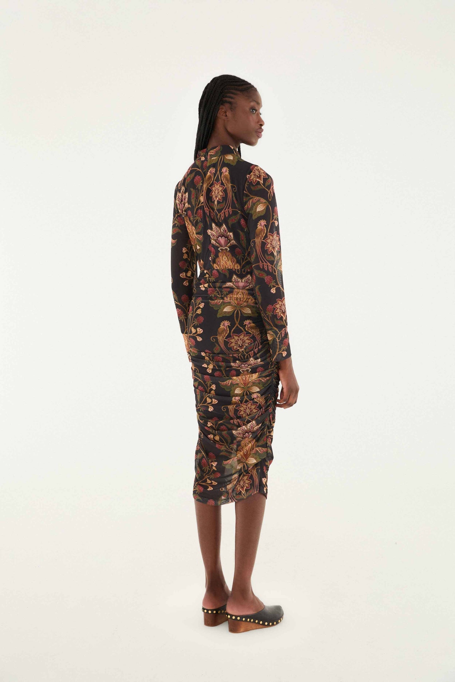 FARM Rio Black Berry Garden Tulle Midi Dress | FARM Rio