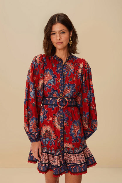 FARM Rio Red Luang Mini Dress