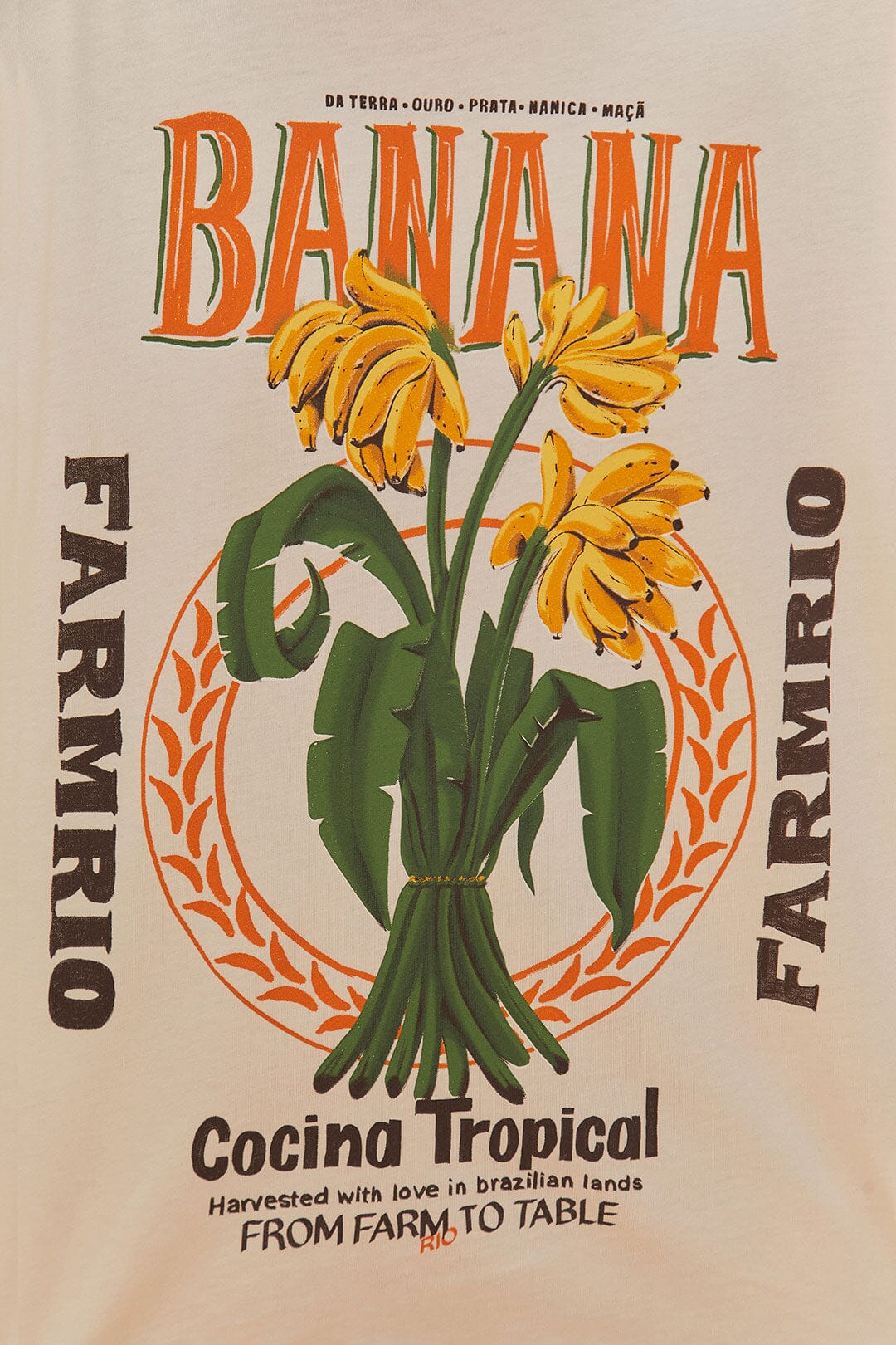 FARM Rio Off-White Banana Cocina Relaxed T-Shirt
