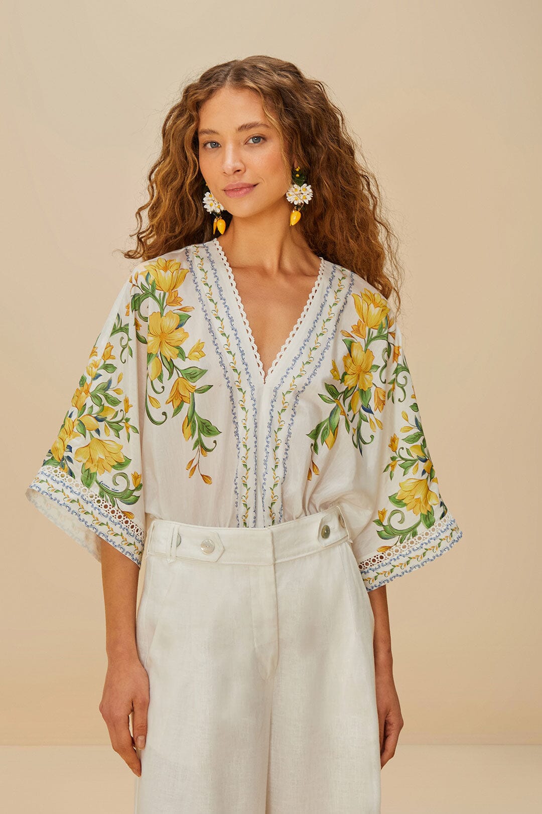 FARM Rio Off-White Sicily Bodysuit