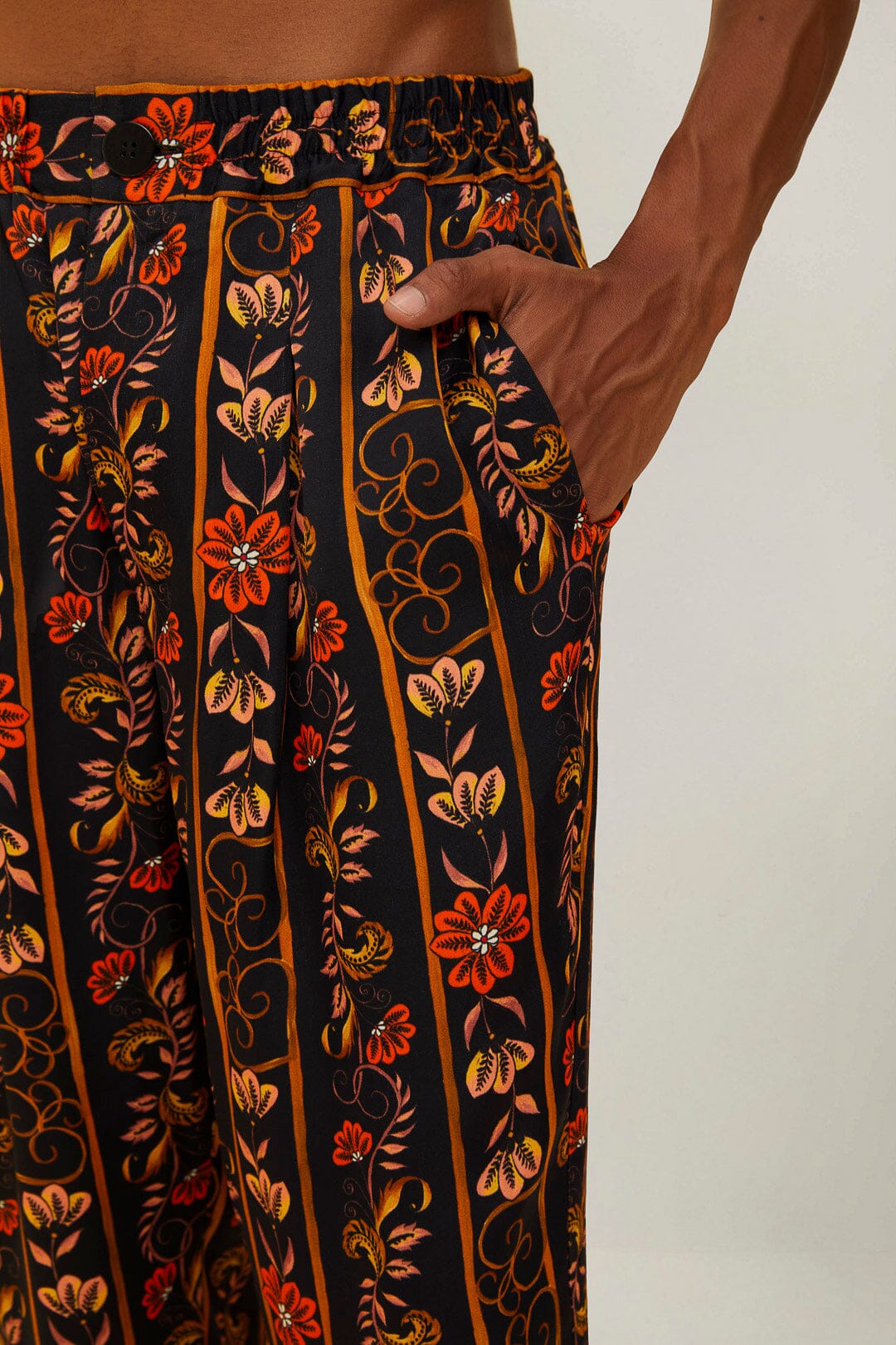 FARM Rio Brown Jungle Stripes LENZING™ ECOVERO™ Viscose Pants