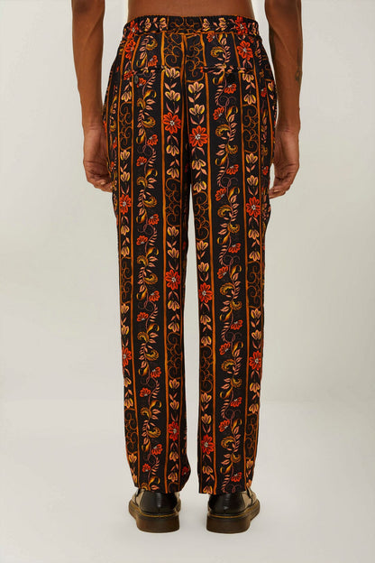 FARM Rio Brown Jungle Stripes LENZING™ ECOVERO™ Viscose Pants