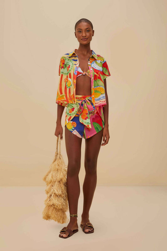 FARM Rio Multicolor Summer Picnic Shorts