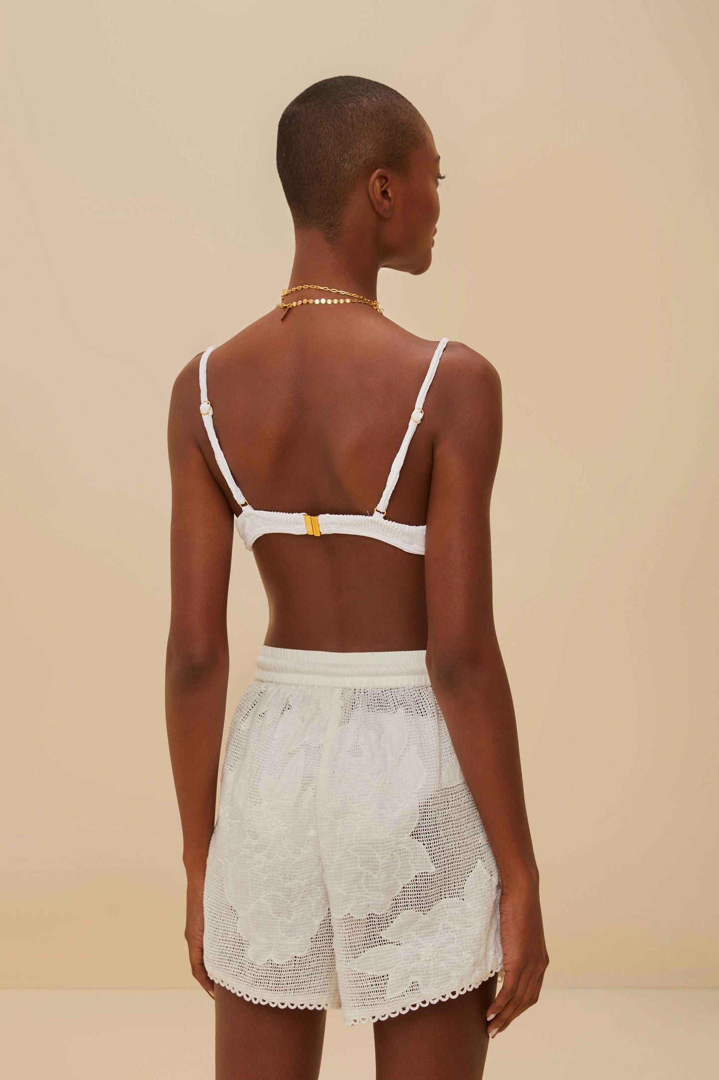 FARM Rio White Flower Shorts